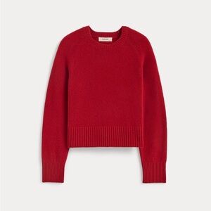 Everlane The Boxy Cashmere Crew in Berry Red Size Medium